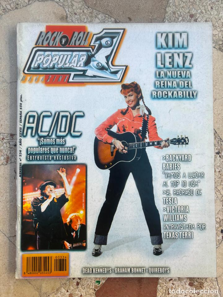 Revistas de m&uacute;sica: POPULAR 1 N&ordm; 334. KIM LENZ. AC/DC. DEAD KENNEDYS. GRAHAM BONNET. QUIREBOYS. BACKYARD BABIES.