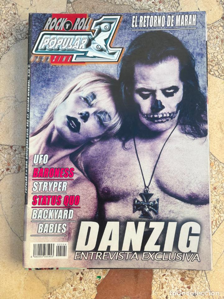 Revistas de m&uacute;sica: POPULAR 1 N&ordm; 504. DANZIG. UFO. EL RETORNO DE MARAH. BARONESS. STRYPER. STATUS QUO.