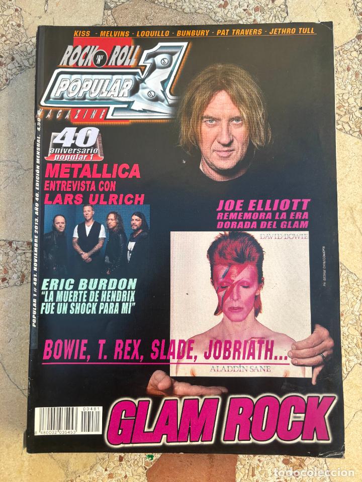 Revistas de m&uacute;sica: POPULAR 1 N&ordm; 481. ENTREVISTA CON LARS ULRICH. MELVINS. LOQUILLO. BUNBURY. PAT TRAVERS. METALLICA.