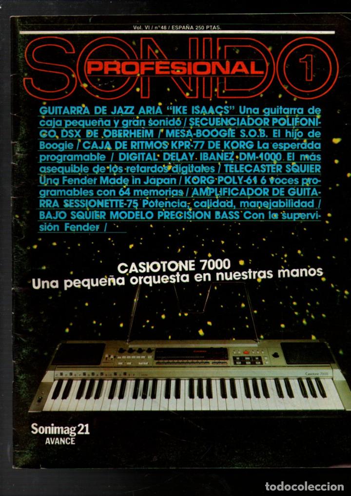 Magazines de musique: REVISTA SONIDO 1 PROFESIONAL, N&ordm; 48. JOSE LUIS MARTIN FRIAS. BARCELONA 1977