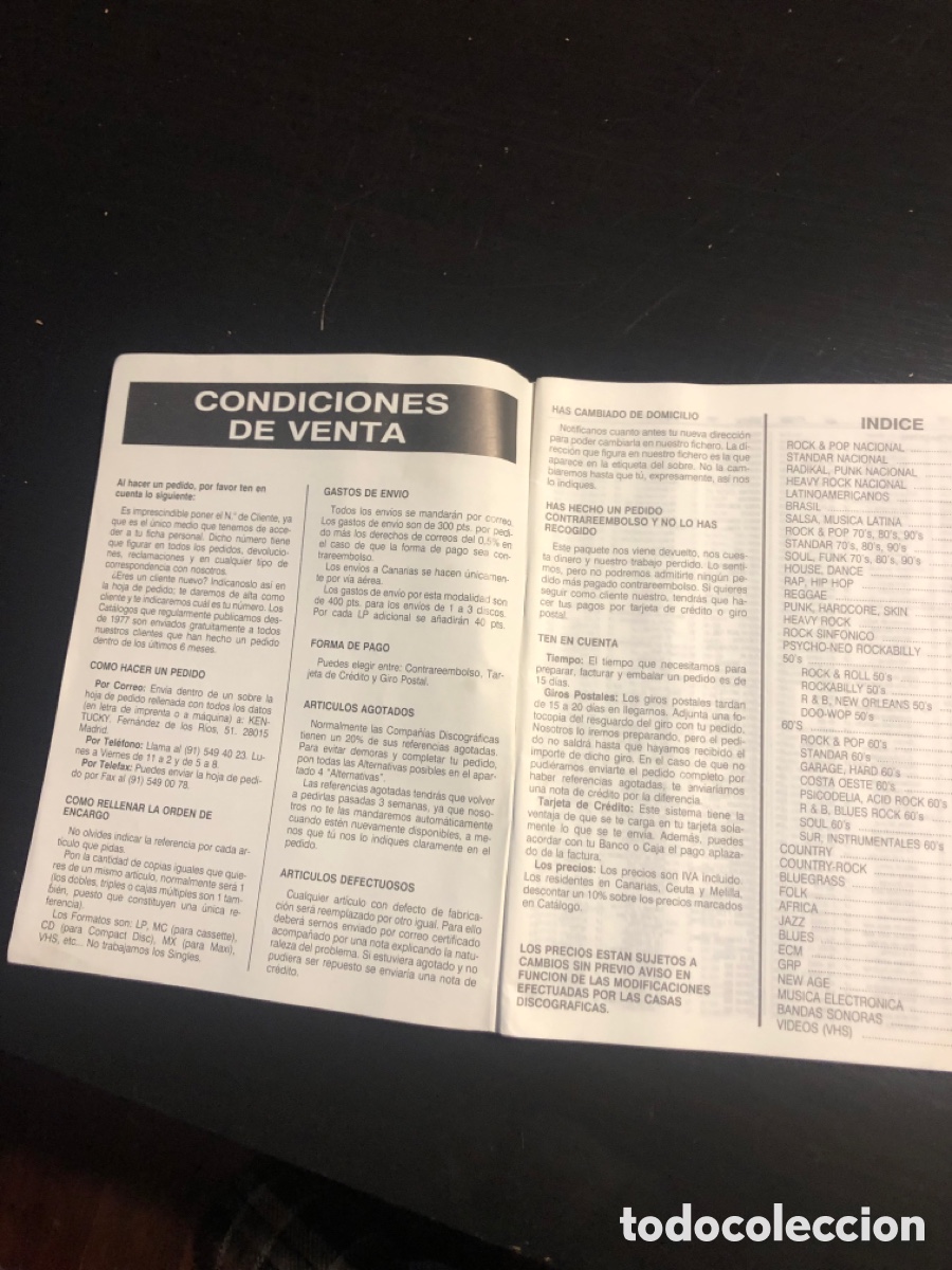 Revistas de m&uacute;sica: Kentucky catalogo general - Foto 2