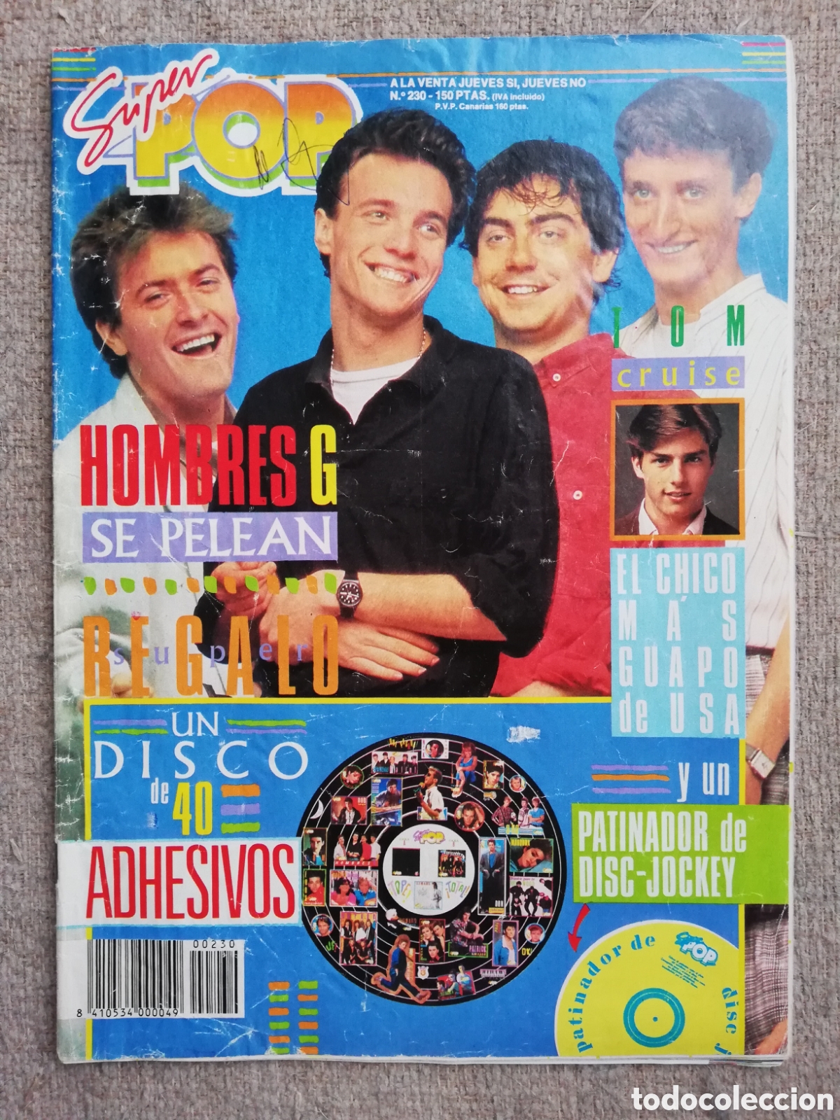 Revistas de m&uacute;sica: Revista Super Pop. N&uacute;mero 230. Sin el disco ni el patinador. Incluye posters y algunos cromos