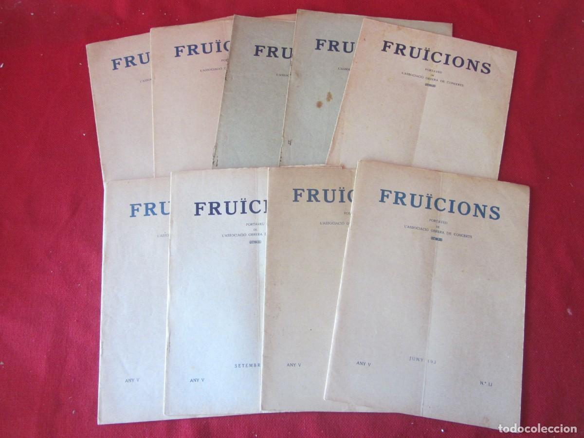Magazines de musique: LOTE 9 REVISTAS fru&iuml;cions. portaveu de l'associaci&oacute; obrera de concerts. PAU CASALS 1931