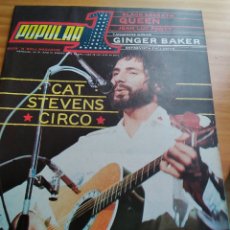Riviste di musica: POPULAR 1 REVISTA MUSICAL NÚMERO 31 ENERO 1976 INCLUYE PÓSTER CAT STEVENS / BLACK SABBATH