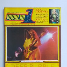 Revistas de música: REVISTA POPULAR 1 MAYO 1976 Nº 35: MARC BOLAN, STEVE HOWE POSTERS: DEEP PURPLE Y ROLLING STONES