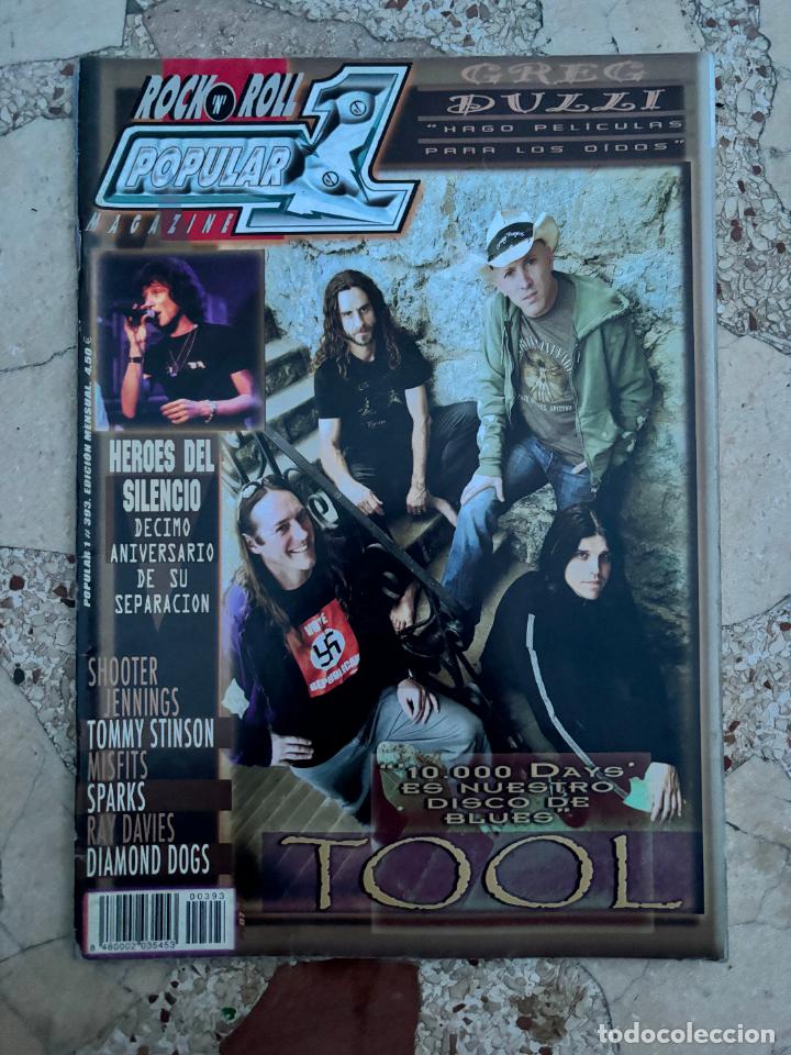 Revistas de m&uacute;sica: POPULAR 1 N&ordm; 393. TOOL. HEROES DEL SILENCIO. SHOOTER JENNINGS. TOMMY STINSON. MISFITS. SPARKS.