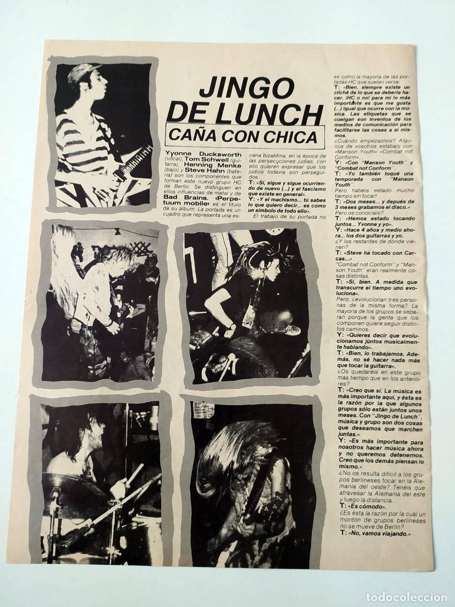 Music magazines: MAGAZINE CLIPINGS: JINGO DE LUNCH