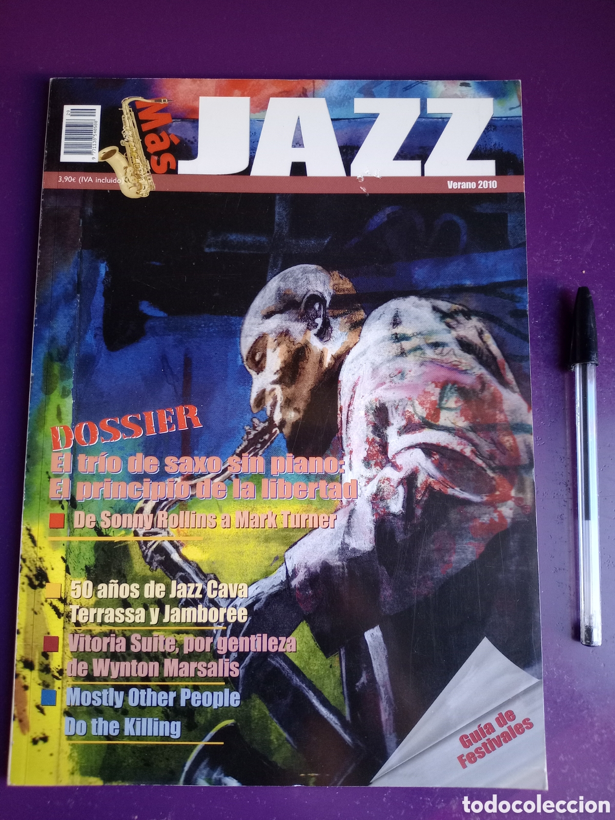 Musikzeitschriften: REVISTA MAS JAZZ - VERANO 2010 - WYNTON MARSALIS, DOSSIER TRIO DE SAXO SIN PIANO, SONNY ROLLINS,
