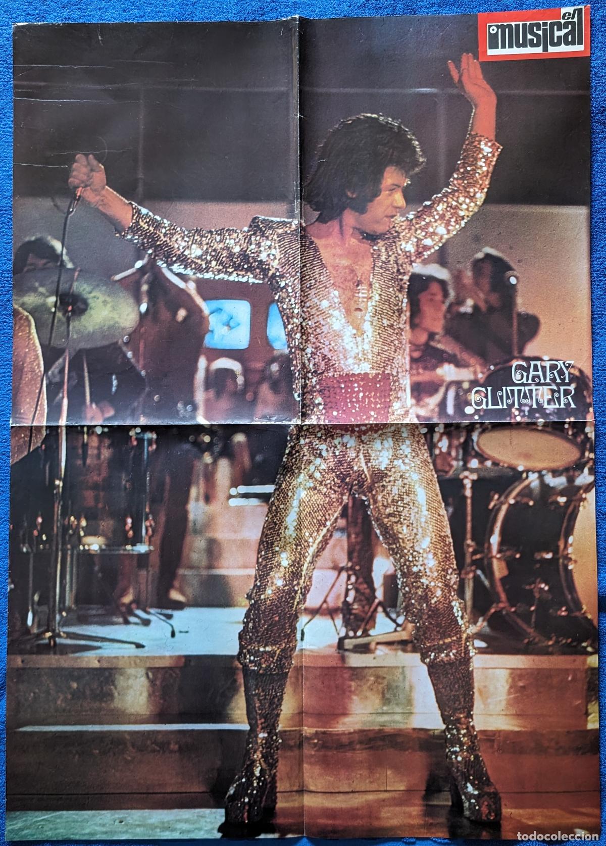 Magazines de musique: Gary Glitter - Daniel Vel&eacute;zquez - El Gran Musical - Poster Gigante &iexcl;Raro!