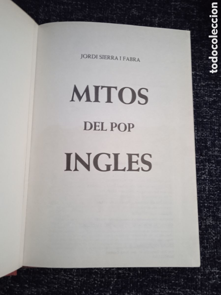 Magazines de musique: MITOS DEL POP INGLES / JORDI SIERRA I FABRA. -EDICION 1984. - TAPA DURA