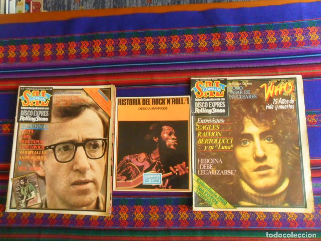 Music magazines: CON P&Oacute;STERS SAL COM&Uacute;N N&ordm;S 24 Y 25 Y HISTORIA DEL ROCK'N'ROLL 1 DIEGO A. MANRIQUE. 1981 Y 1976.