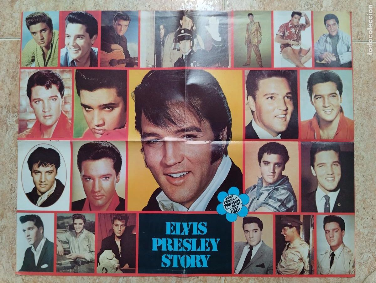 Music magazines: POSTER ELVIS PRESLEY STORY 57,5X45,5CM