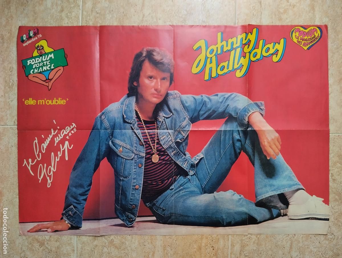 Music magazines: POSTER ELVIS PRESLEYJOHNNY HOLLIDAY STORY 87X58CM PODIUM