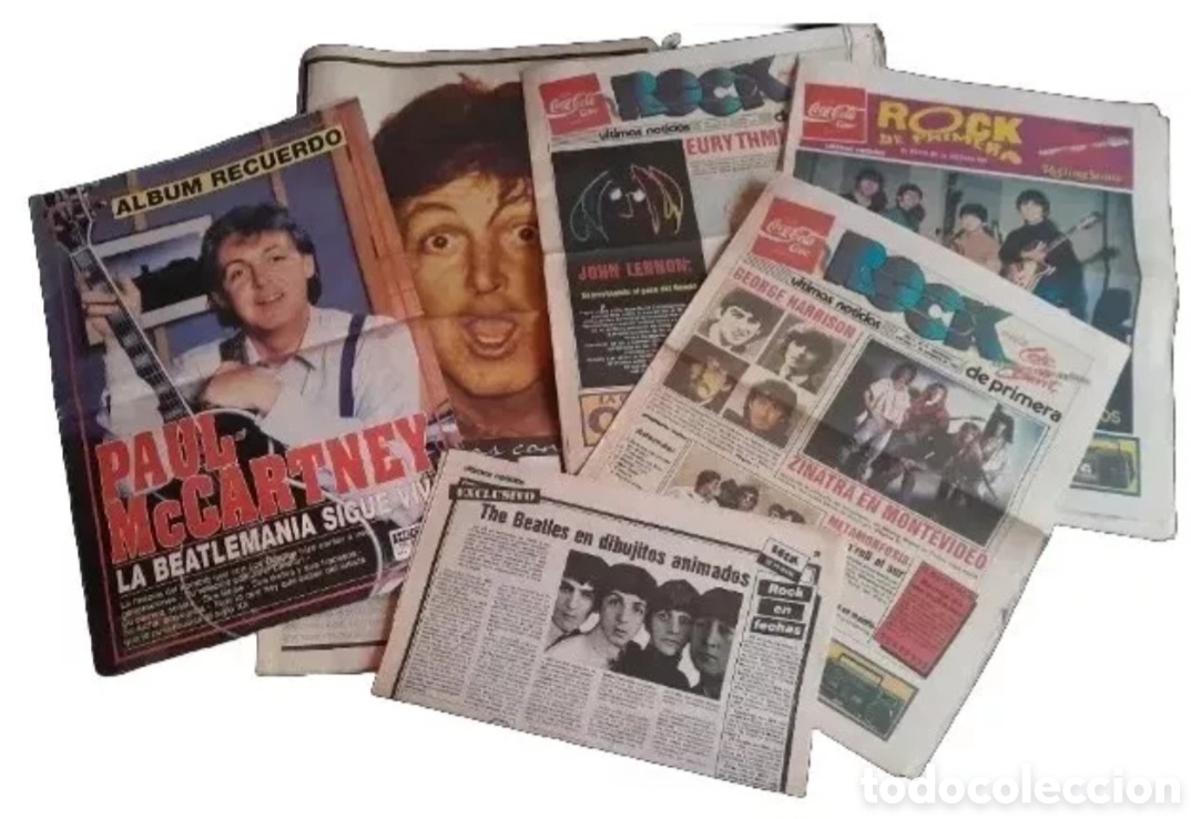 Magazines de musique: Lote de peri&oacute;dicos sobre la legendaria banda The Beatles y Paul McCartney