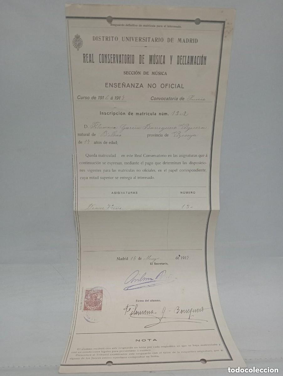 Revistas de m&uacute;sica: REAL CONSERVATORIO DE M&Uacute;SICA Y DECLAMACI&Oacute;N. DISTRITO UNIVERSITARIO DE MADRID. CURSO DE 1916 A 1917