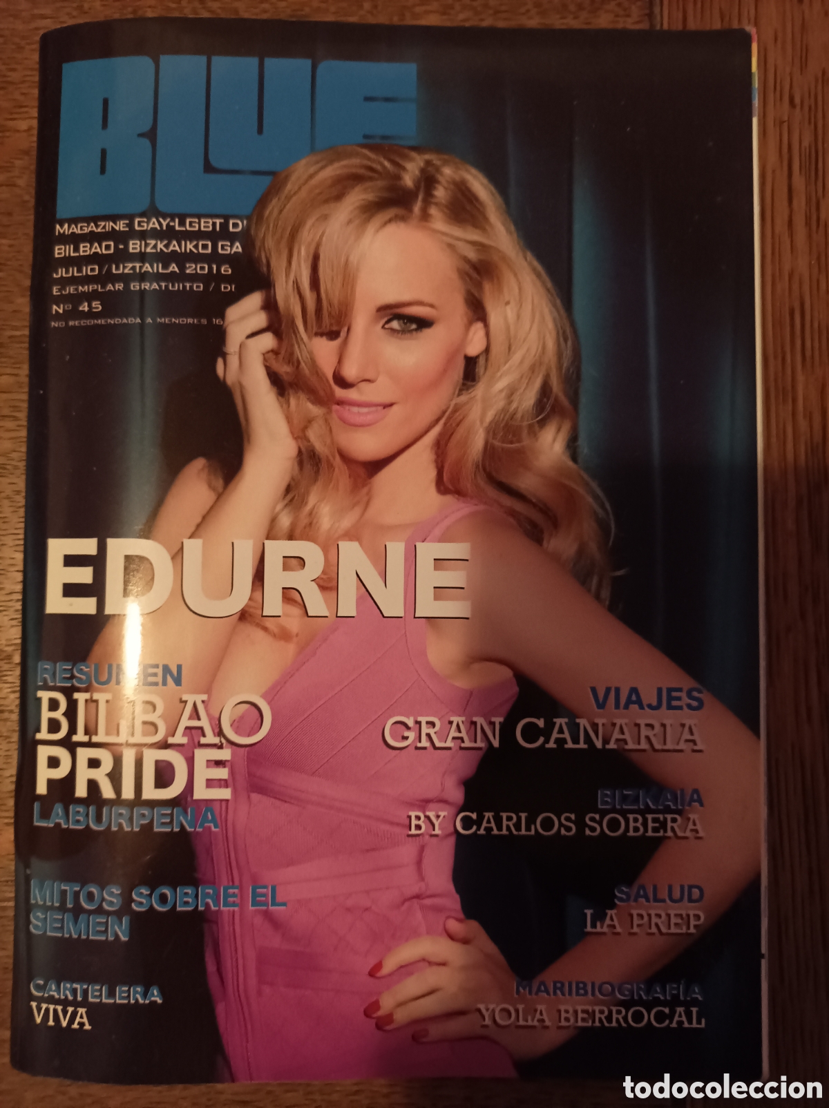 Revistas de m&uacute;sica: Blue. Edurne. Julio 2016 - Foto 1