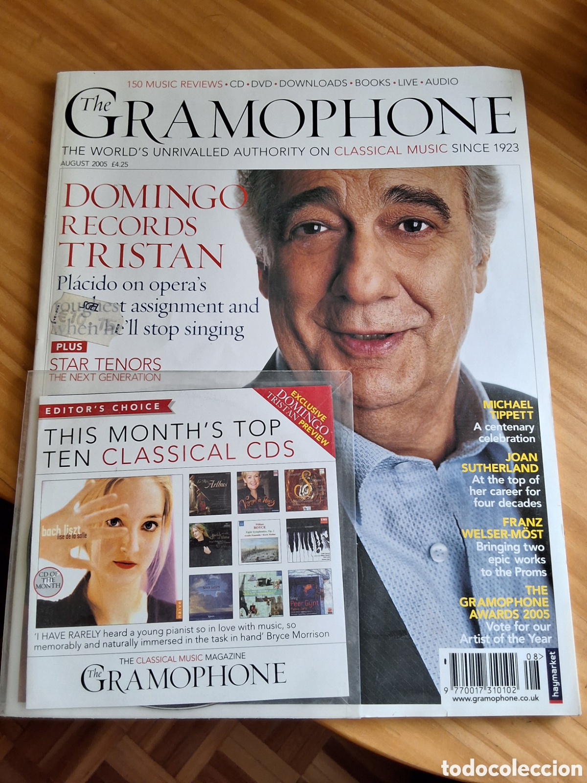 Music magazines: Gramophone revista inglesa m&uacute;sica cl&aacute;sica 2005 agosto incluye CD