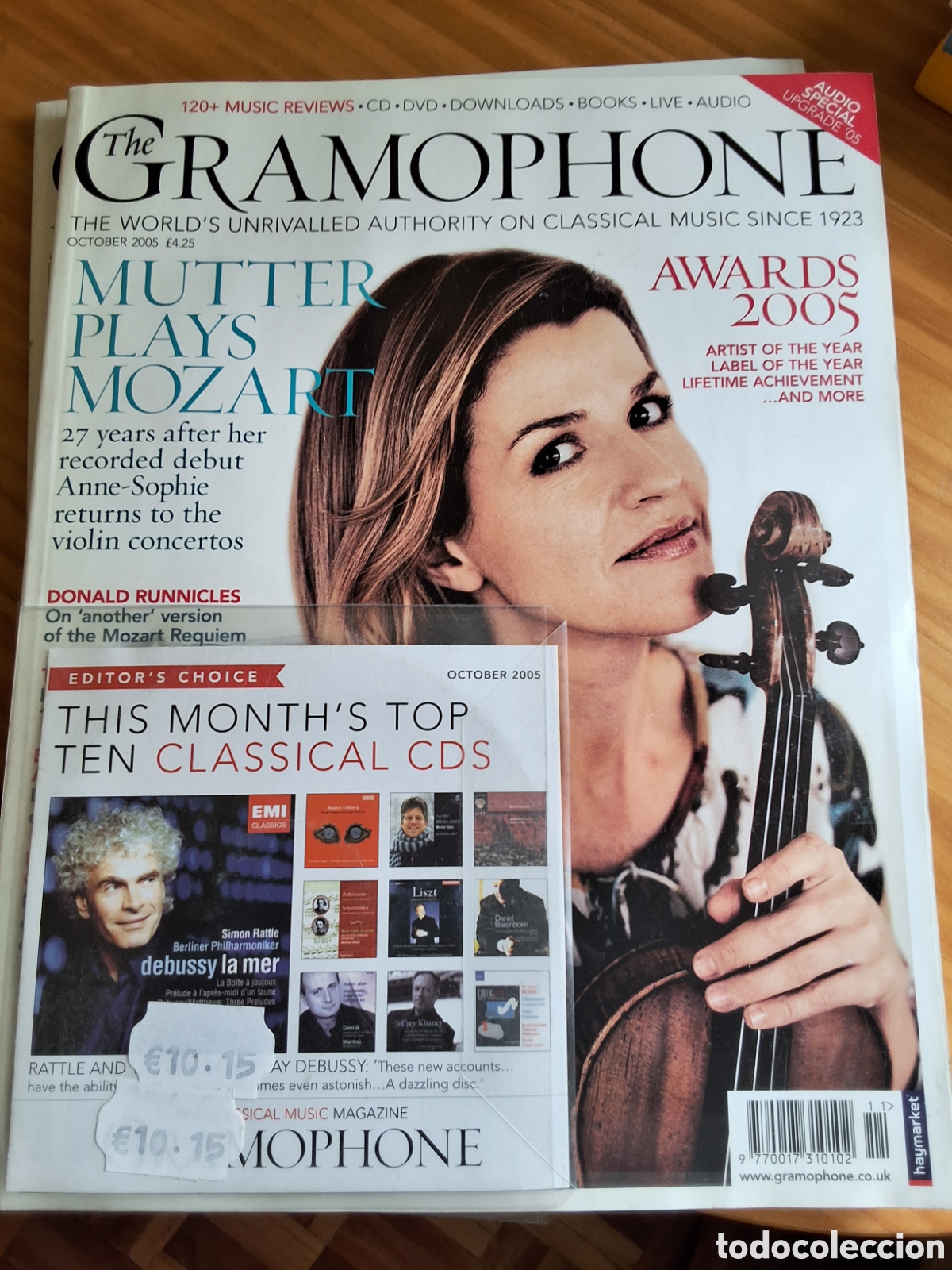 Music magazines: Gramophone revista inglesa m&uacute;sica cl&aacute;sica 2005 octubre incluye CD