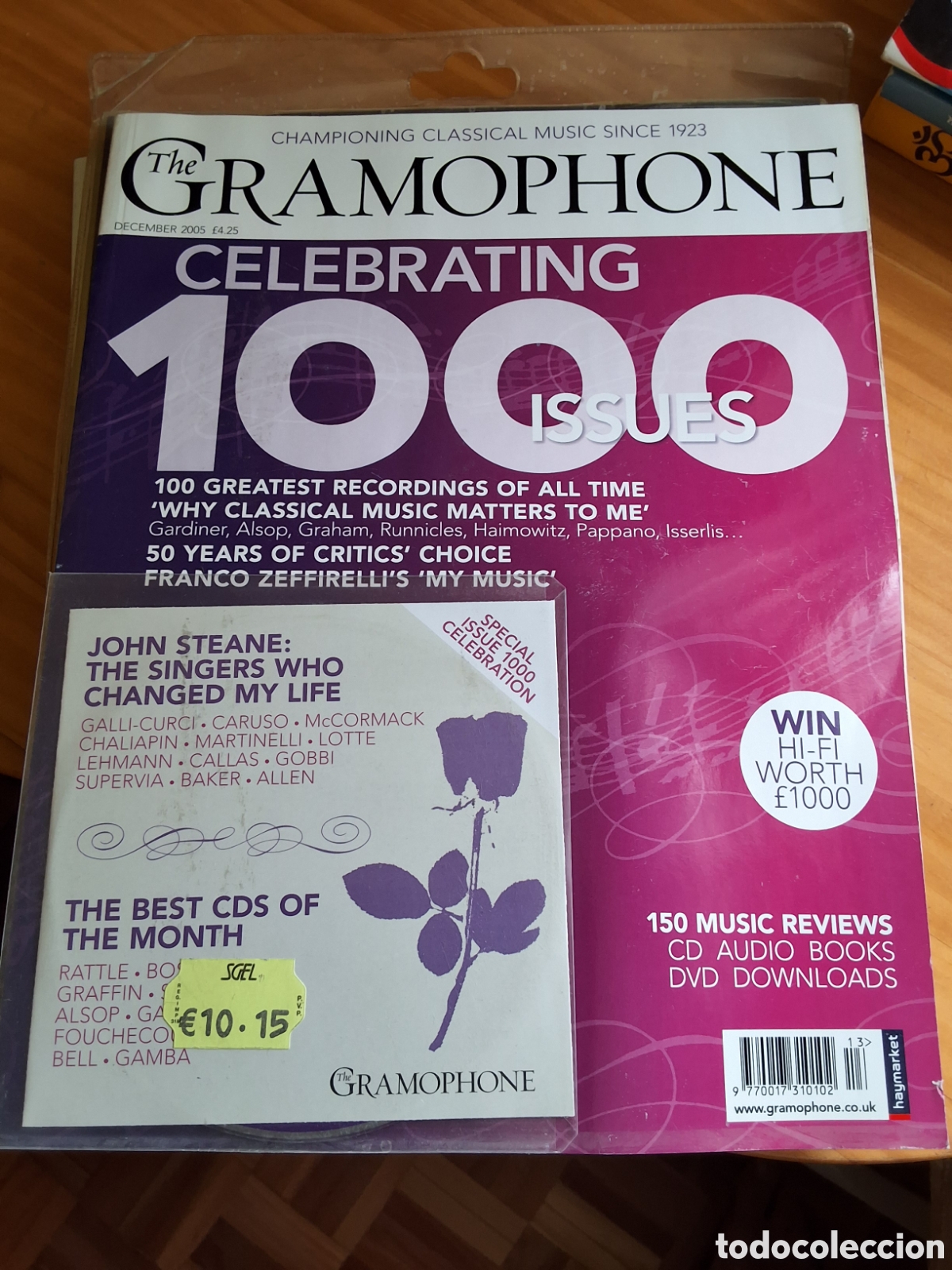 Music magazines: Gramophone revista inglesa m&uacute;sica cl&aacute;sica 2005 diciembre incluye CD
