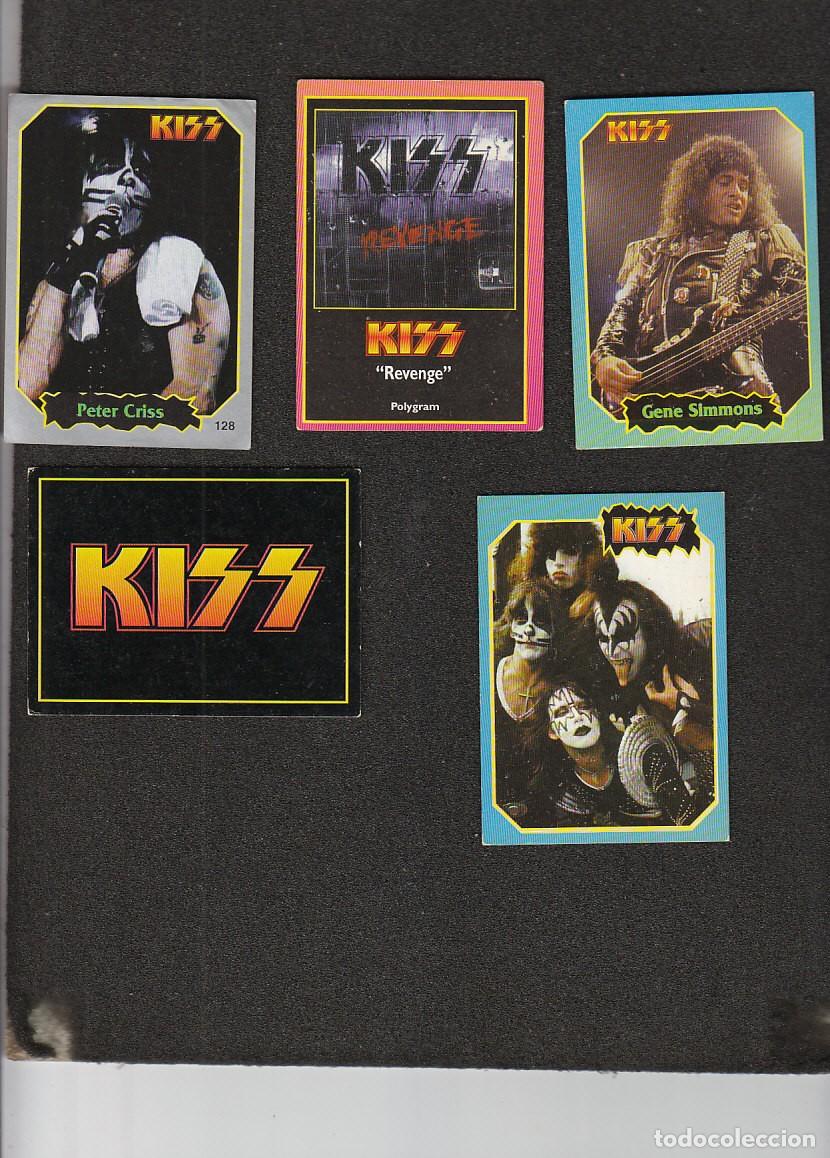 Revistas de m&uacute;sica: KISS: COLECCION 5 CROMOS ANTIGUOS CARDS VINTAGE- OPORTUNIDAD COLECCIONISTAS
