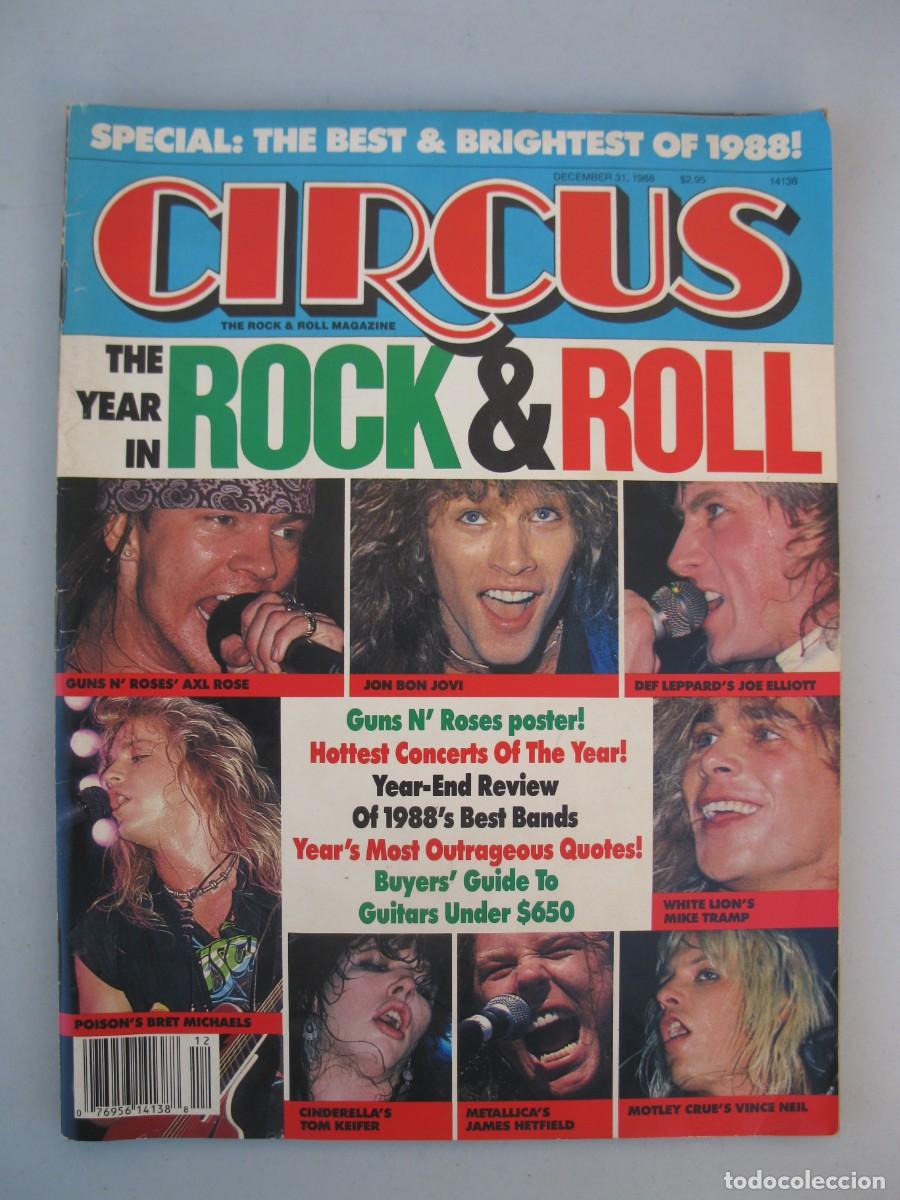Musikzeitschriften: CIRCUS - THE ROCK & ROLL MAGAZINE - DICIEMBRE DE 1988 - EN INGL&Eacute;S.