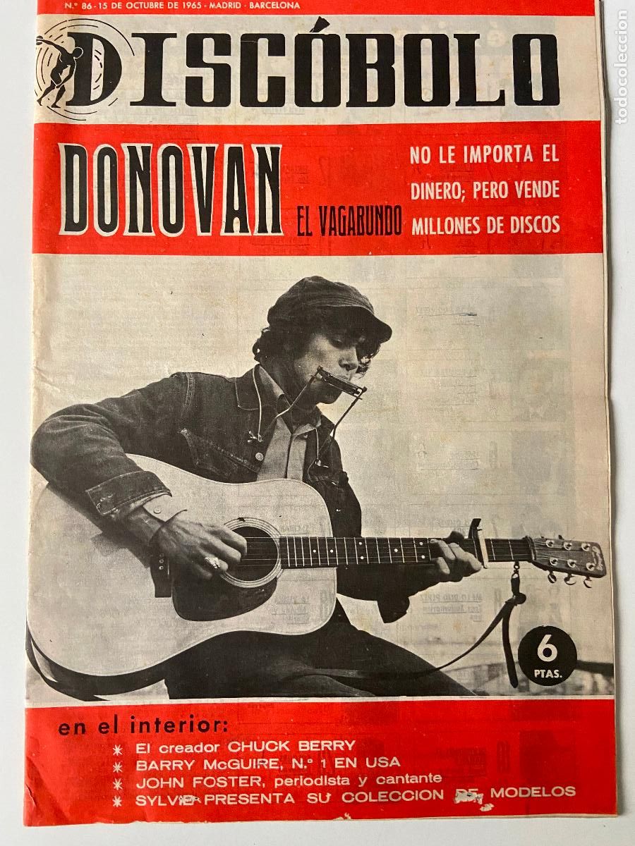 Magazines de musique: 246.- Revista Disc&oacute;bolo. Donovan. 1965