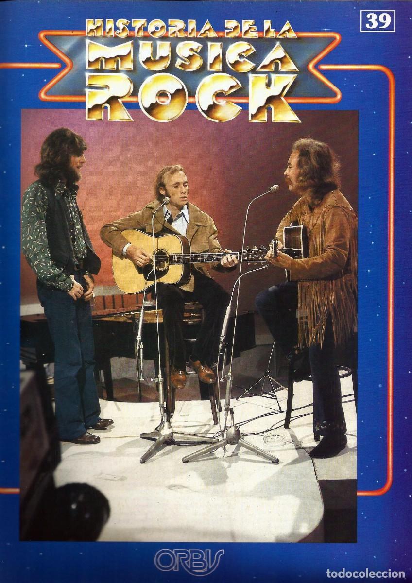 Music magazines: Historia de la Musica Rock. ORBIS 1981. Solo Portada. Fasc&iacute;culo 39. Crosby, Still & Young. Genesis