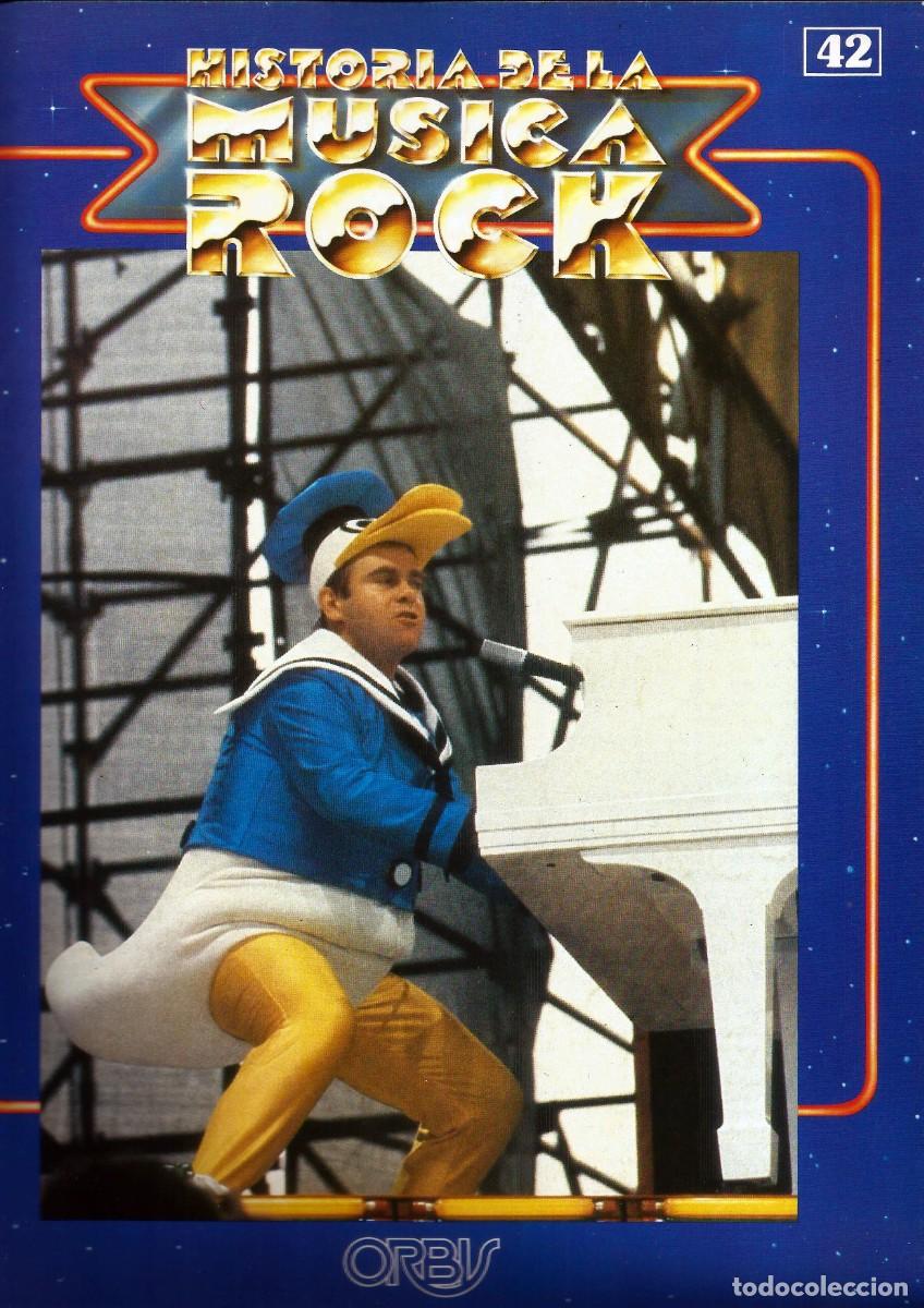 Music magazines: Historia de la Musica Rock. ORBIS 1981. Solo Portada. Fasc&iacute;culo 42. Elton John. John Lenon