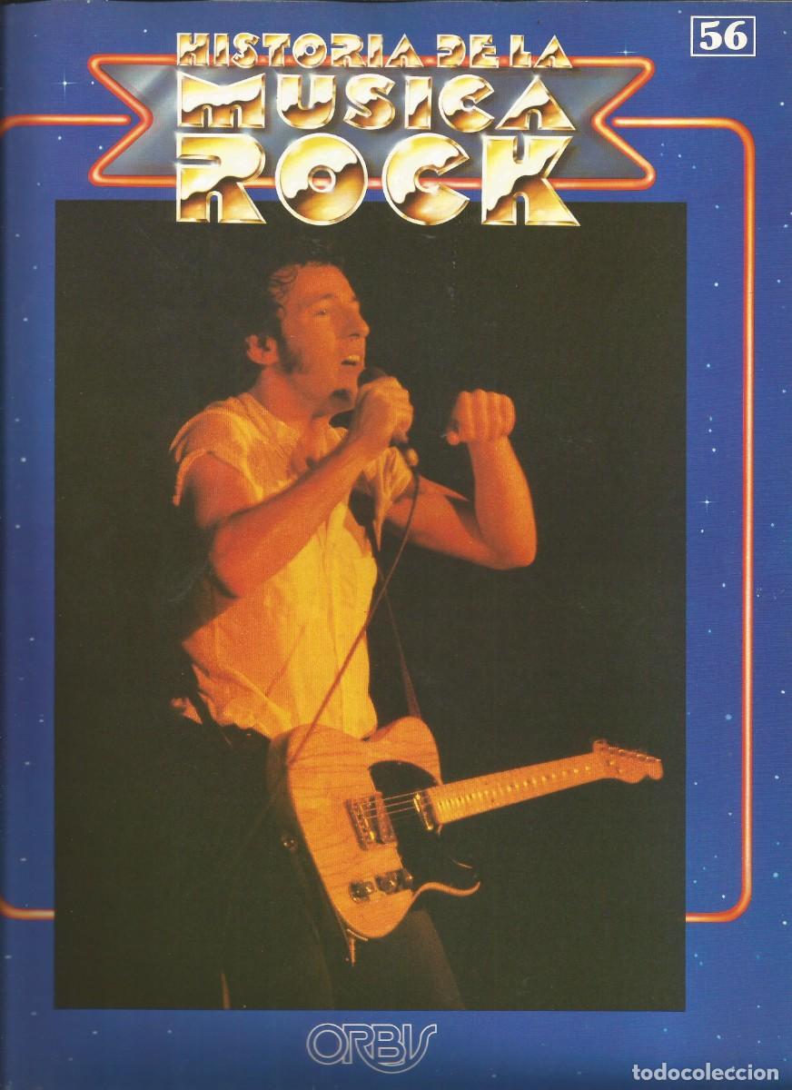 Music magazines: Historia de la Musica Rock. ORBIS 1981. Solo Portada. Fasc&iacute;culo 56. Bruce Springsteen. Meat Loaf