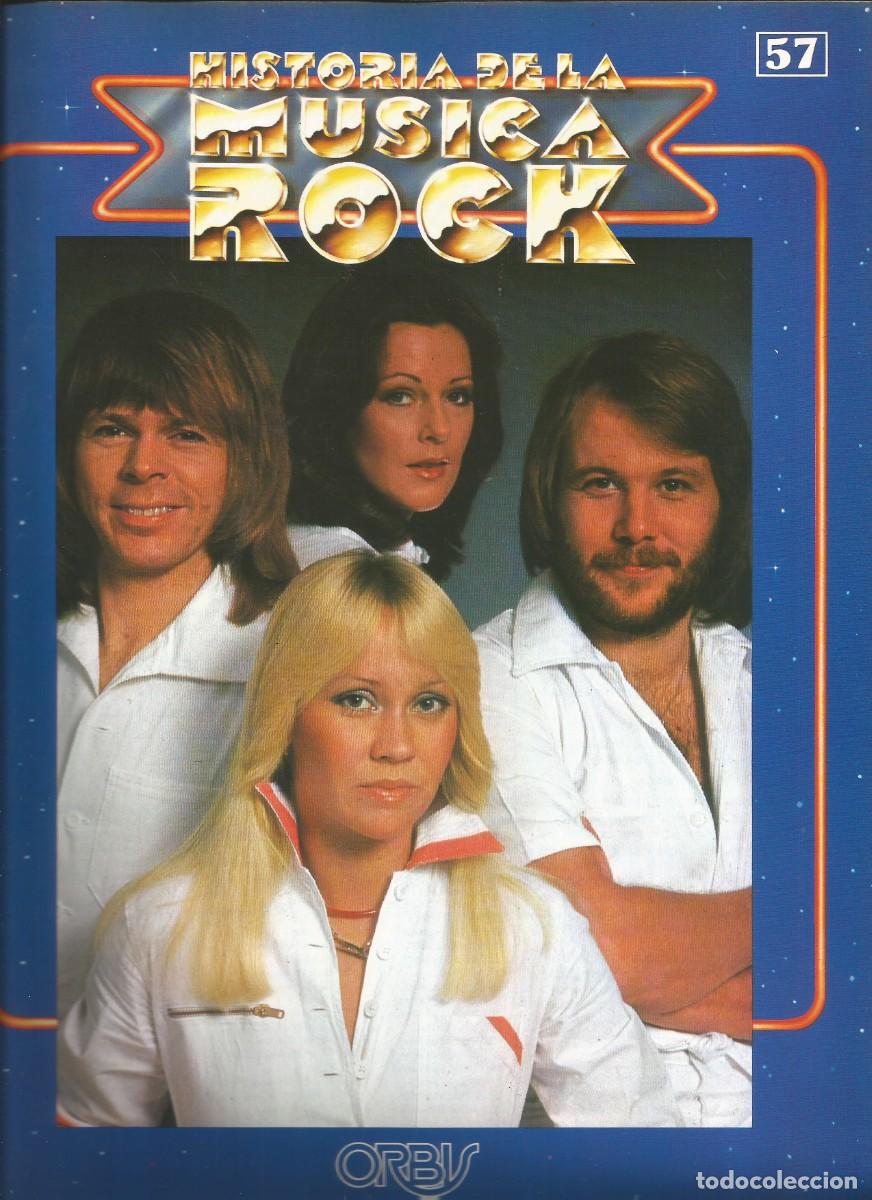 Revistas de m&uacute;sica: Historia de la Musica Rock. ORBIS 1981. Solo Portada. Fasc&iacute;culo 57. Abba. Bad Company
