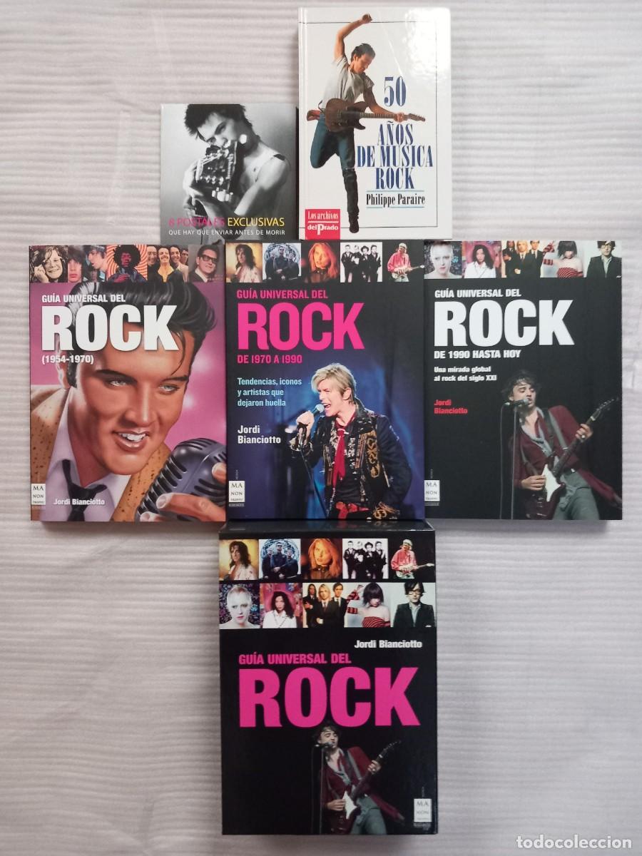 Music magazines: Gu&iacute;a Universal del Rock con Caja completa y postales.