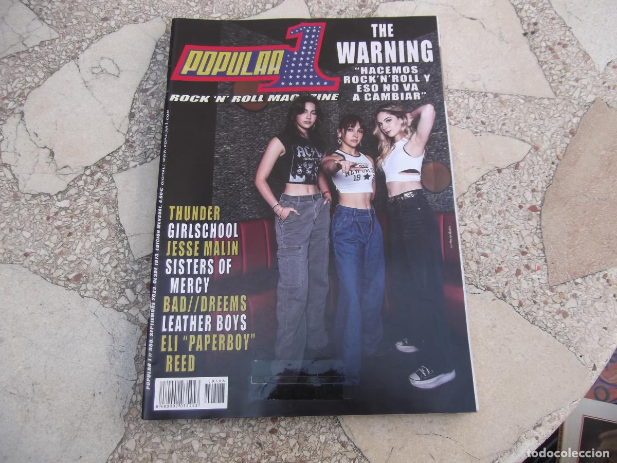 Revistas de m&uacute;sica: popular 1 n&ordm; 588, 2023,the warning, leather boys,sisters of mercy, jese malin, thunder, bad/ dreems