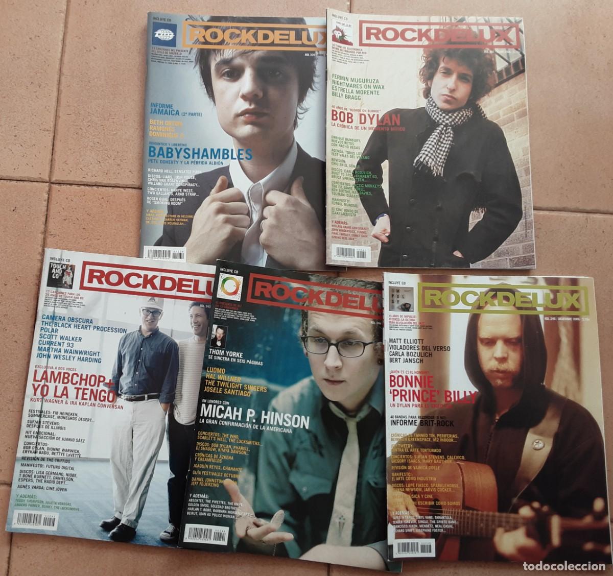 Magazines de musique: 5 revistas Rockdeluxe de 2006, tambi&eacute;n sueltas a 2,50&euro;, n&uacute;meros 239,1241,243,244 y 246
