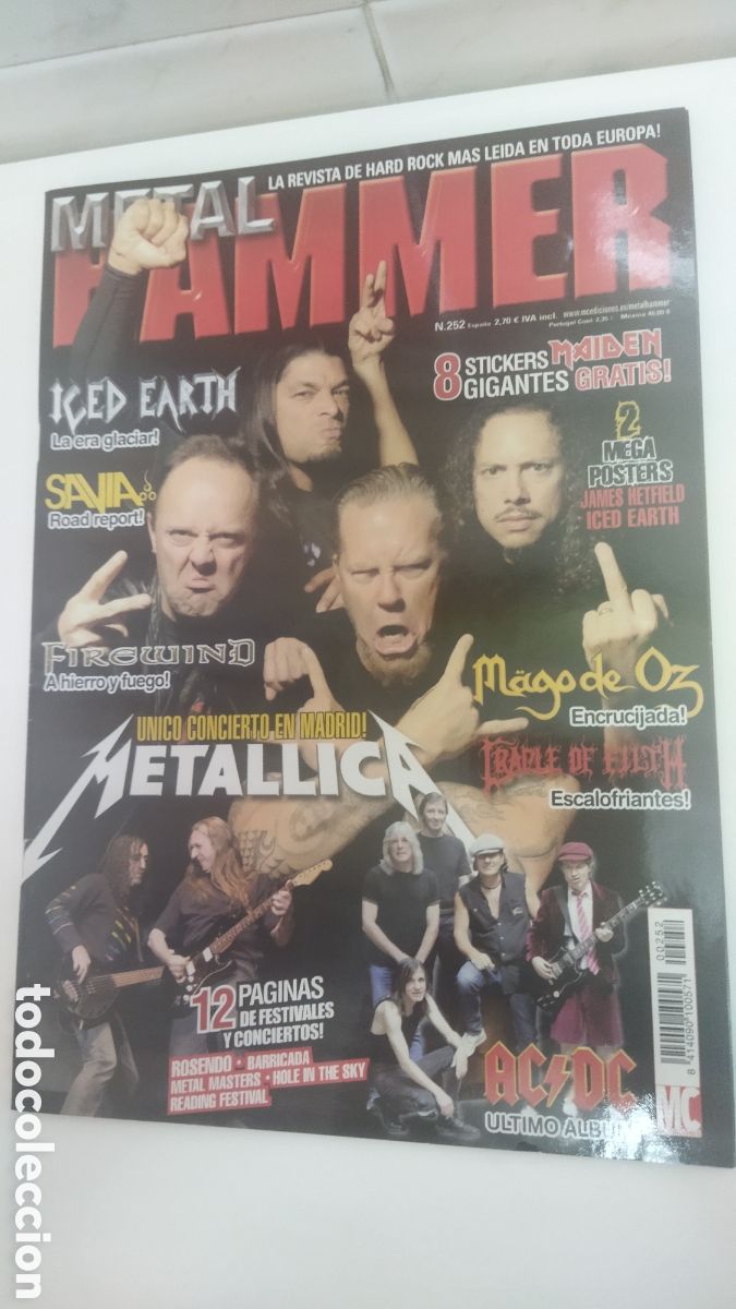 Revistas de m&uacute;sica: METAL HAMMER 252 con posters sin pegatinas - Foto 1