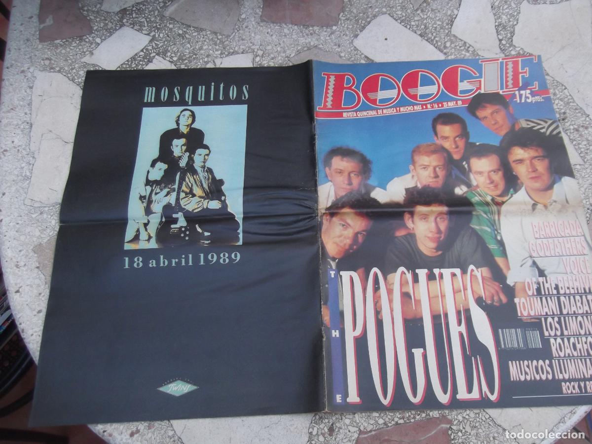 Magazines de musique: boogie n&ordm; 16, 1989, pogues, barricada, toumani diabate, los limones, musicos iluminados, roachford