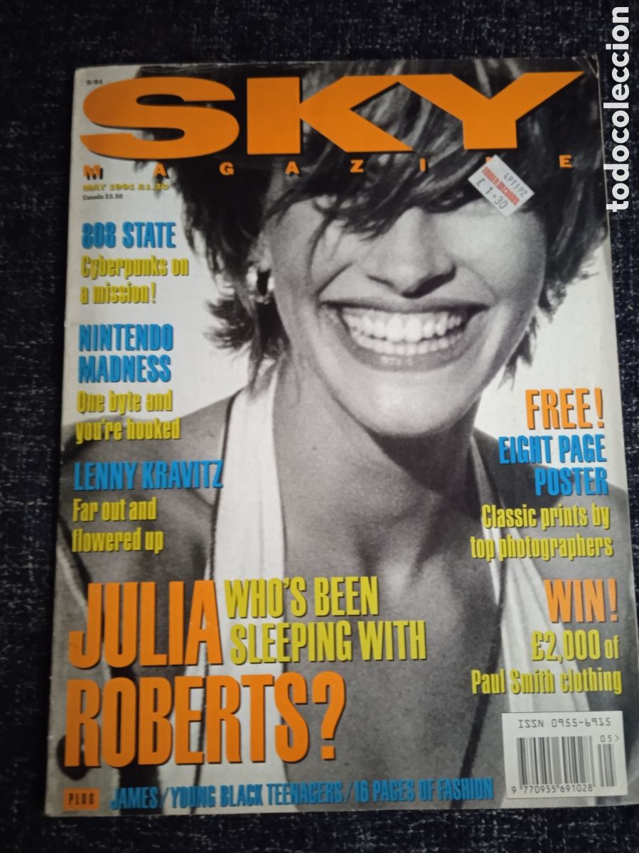 Magazines de musique: SKY MAGAZINE MAY 1991 JULIA ROBERTS -REVISTA DE MUSICA