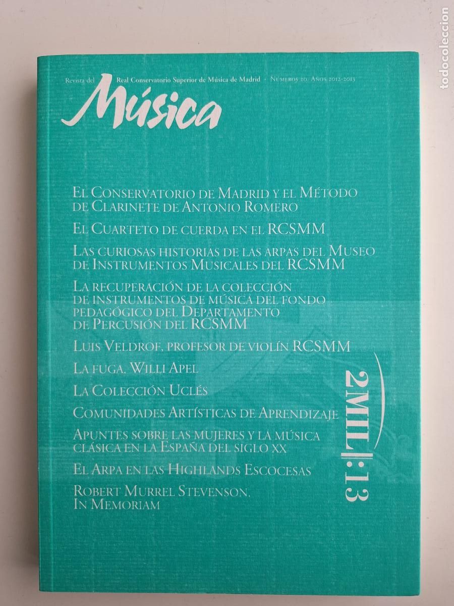 Music magazines: Revista del Real Conservatorio Superior de M&uacute;sica de Madrid N&ordm; 20 2012 - 2013