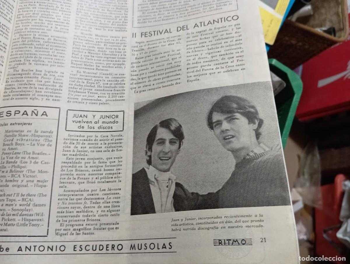 Revistas de m&uacute;sica: RITMO 1967 / JUAN & JUNIOR - Foto 1