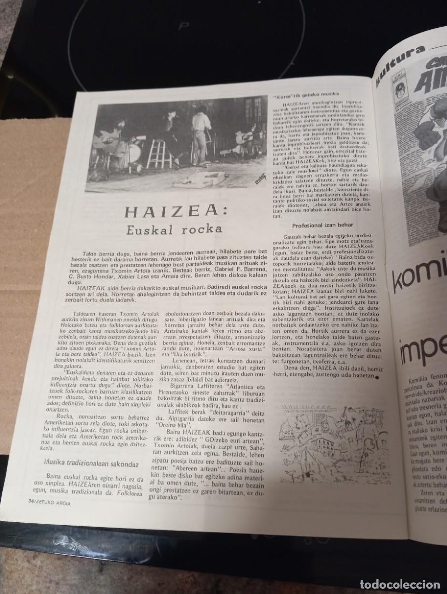 Revistas de m&uacute;sica: ZERUKO ARGIA 1977 / HAIZEA EUSKAL ROCKA - Foto 1