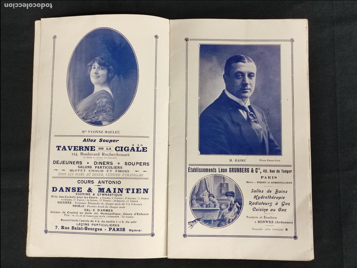Revistas de m&uacute;sica: A&Ntilde;O 1913 - PROGRAMA - LA CIGALE - EN FRANCES - Foto 3