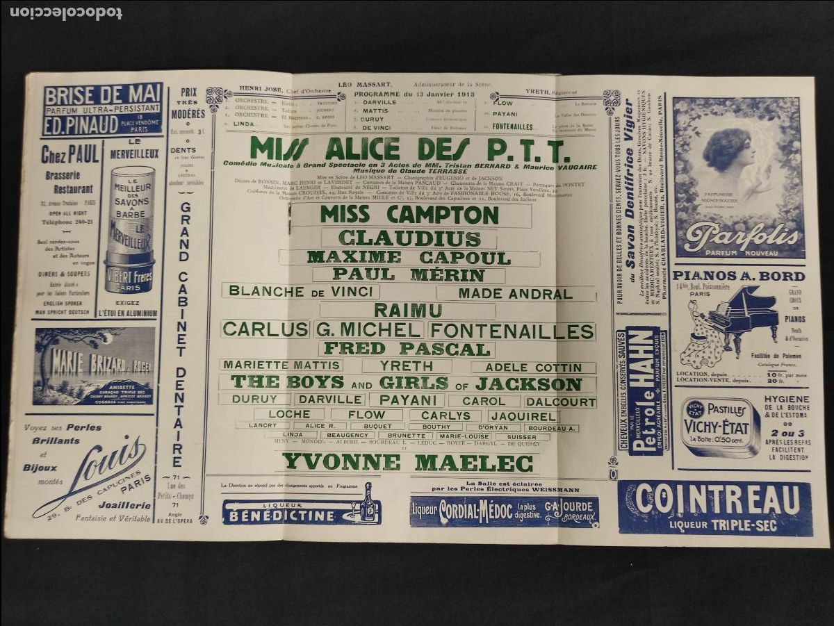 Revistas de m&uacute;sica: A&Ntilde;O 1913 - PROGRAMA - LA CIGALE - EN FRANCES - Foto 4