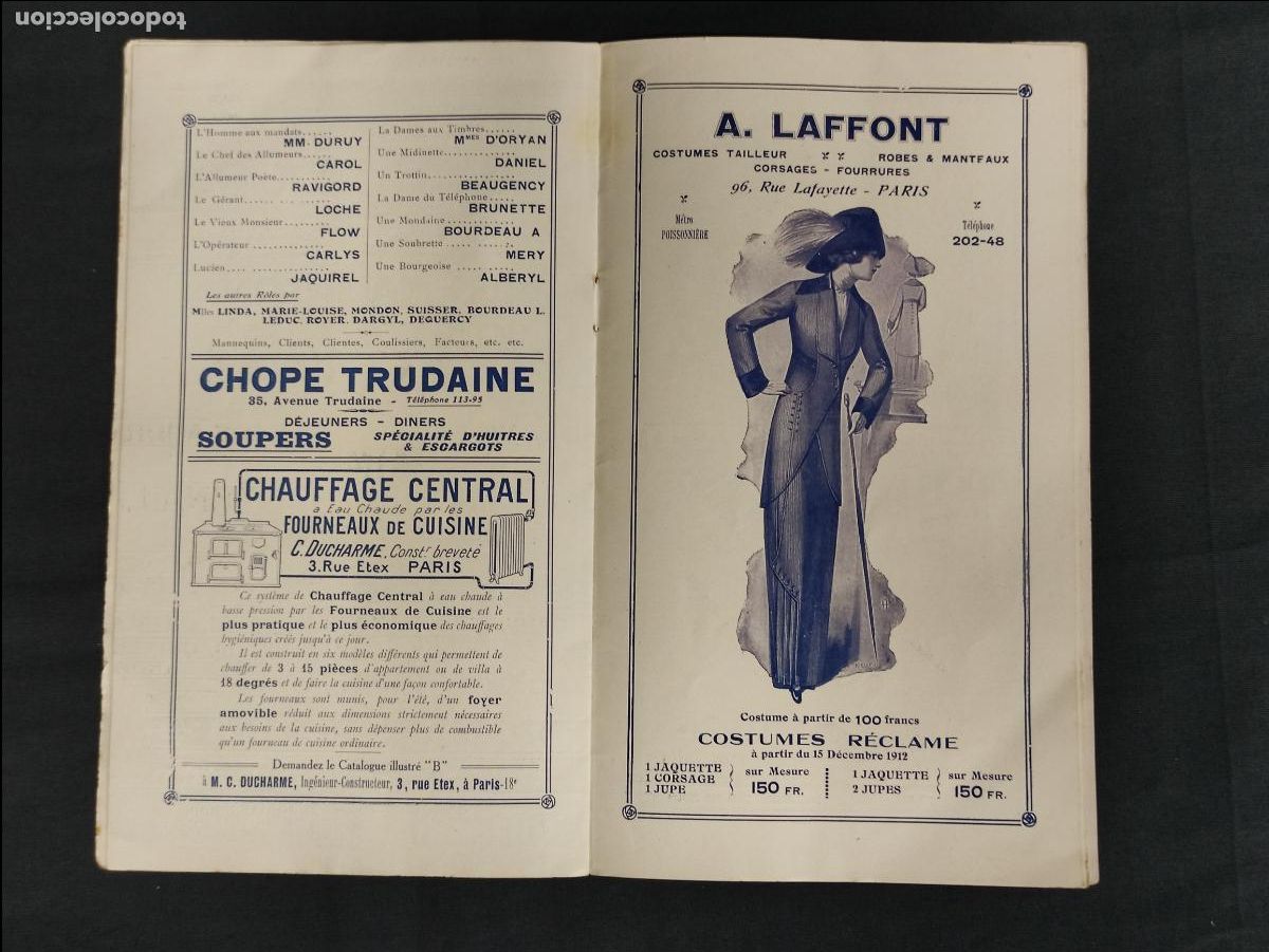 Revistas de m&uacute;sica: A&Ntilde;O 1913 - PROGRAMA - LA CIGALE - EN FRANCES - Foto 5