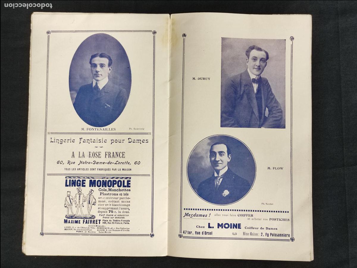 Revistas de m&uacute;sica: A&Ntilde;O 1913 - PROGRAMA - LA CIGALE - EN FRANCES - Foto 6
