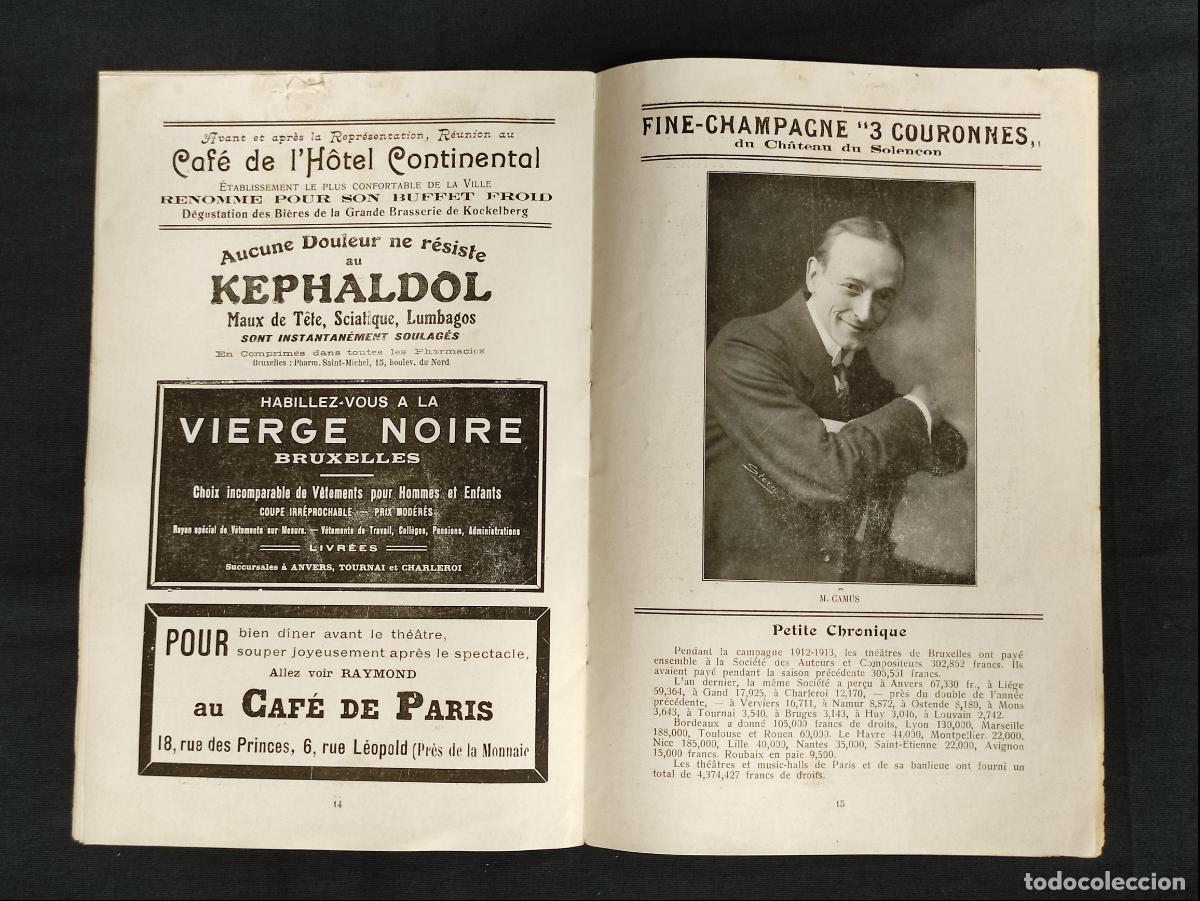 Revistas de m&uacute;sica: DECADA 1910 - PROGRAMA - ALHAMBRA - SEUL PROGRAMME OFFICIEL - Foto 6