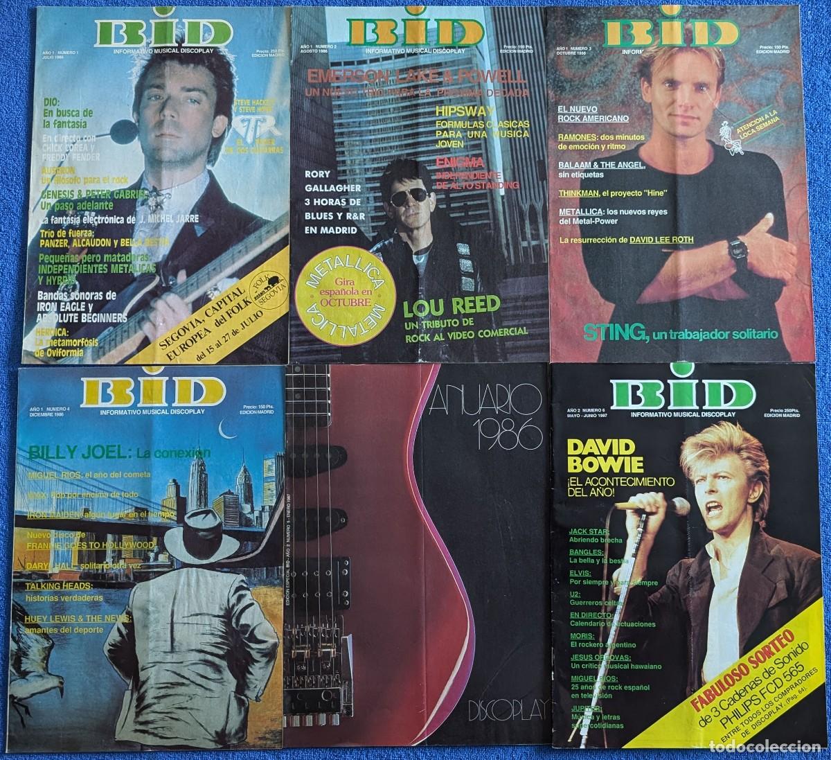 Music magazines: BID - 6 primeros n&uacute;meros - Bolet&iacute;n Informativo Discoplay (1986/87)