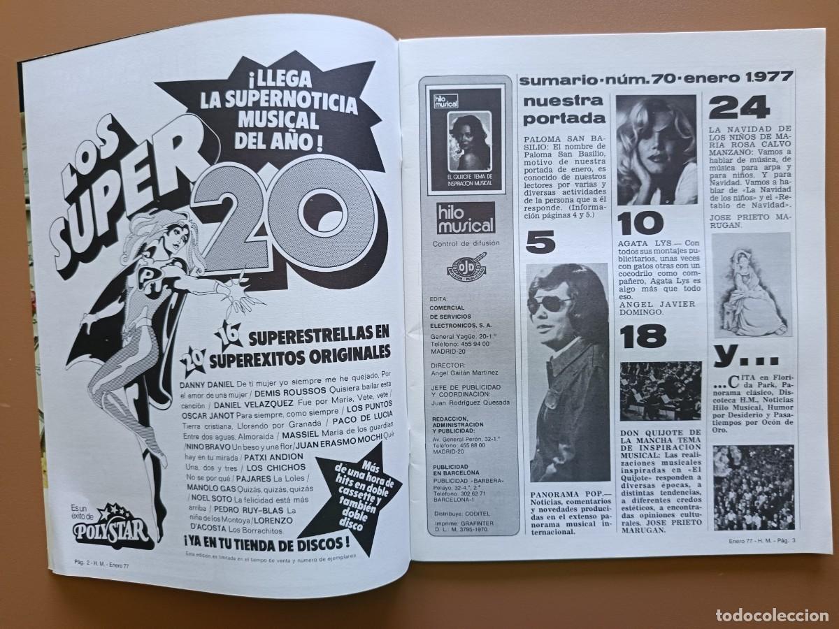 Revistas de m&uacute;sica: HILO MUSICAL-70 -1977 - Foto 3