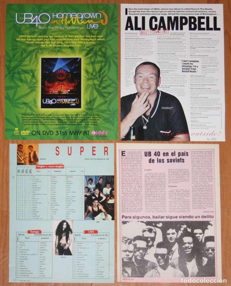 Musikzeitschriften: UB40 lote prensa magazine clippings 1980s/00s Ali Campbell British UK pop band cuttings
