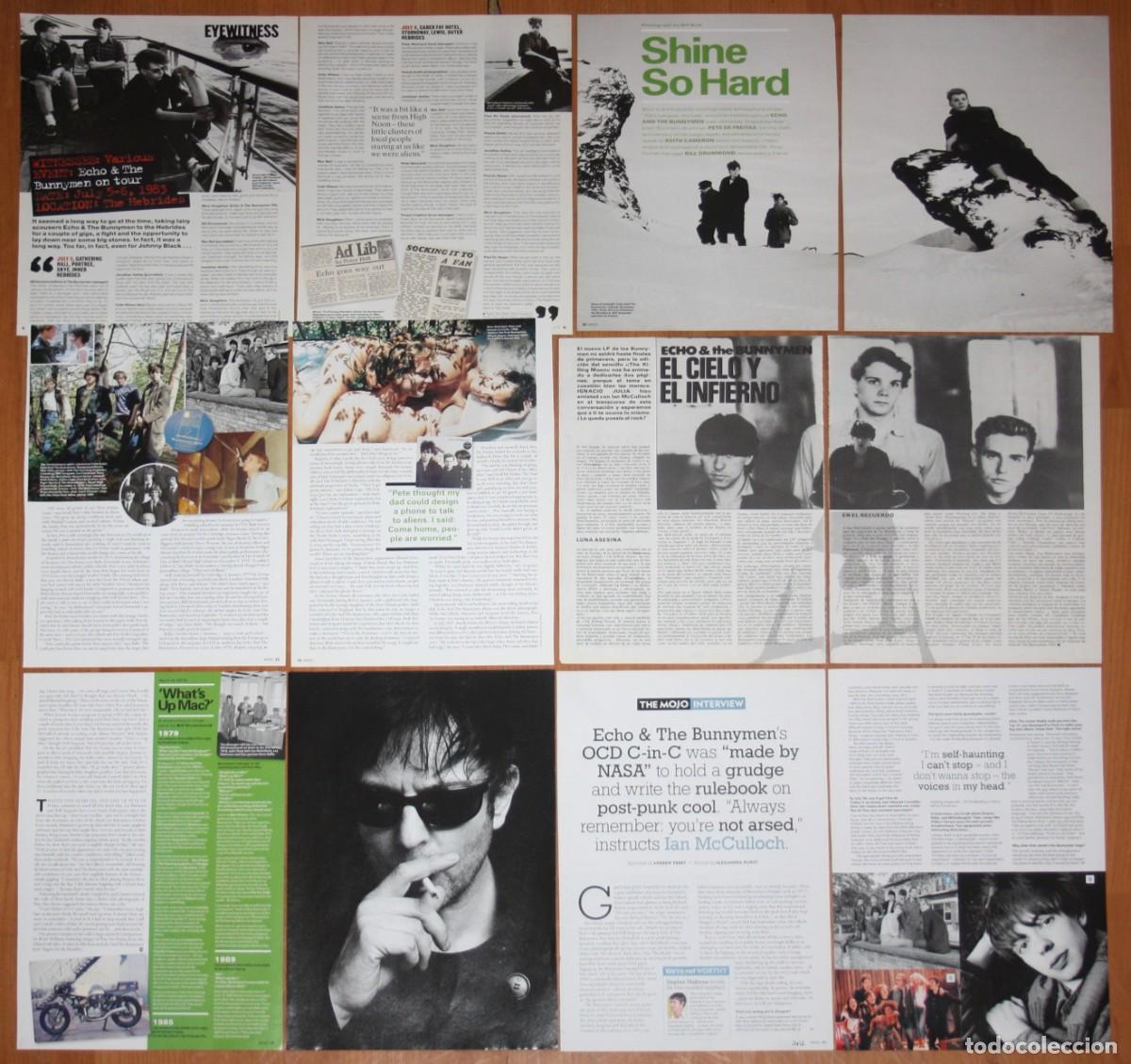 Musikzeitschriften: ECHO & THE BUNNYMEN lote prensa emagazine clippings 1980s/00s photos Ian McCulloch UK rock Liverpool