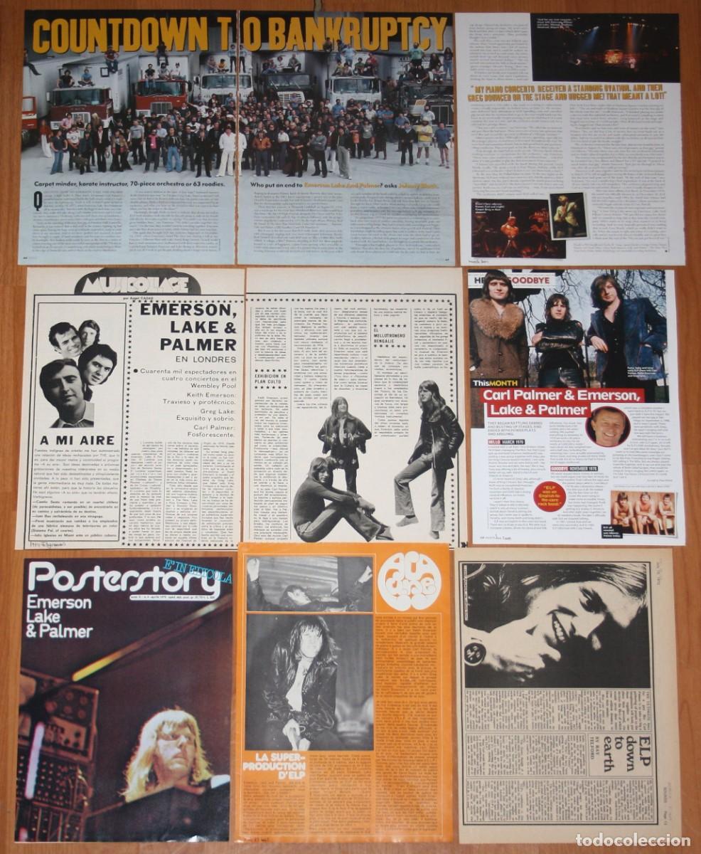 Musikzeitschriften: EMERSON LAKE & PALMER lote prensa magazine articles 1970s/00s photos Progressive rock