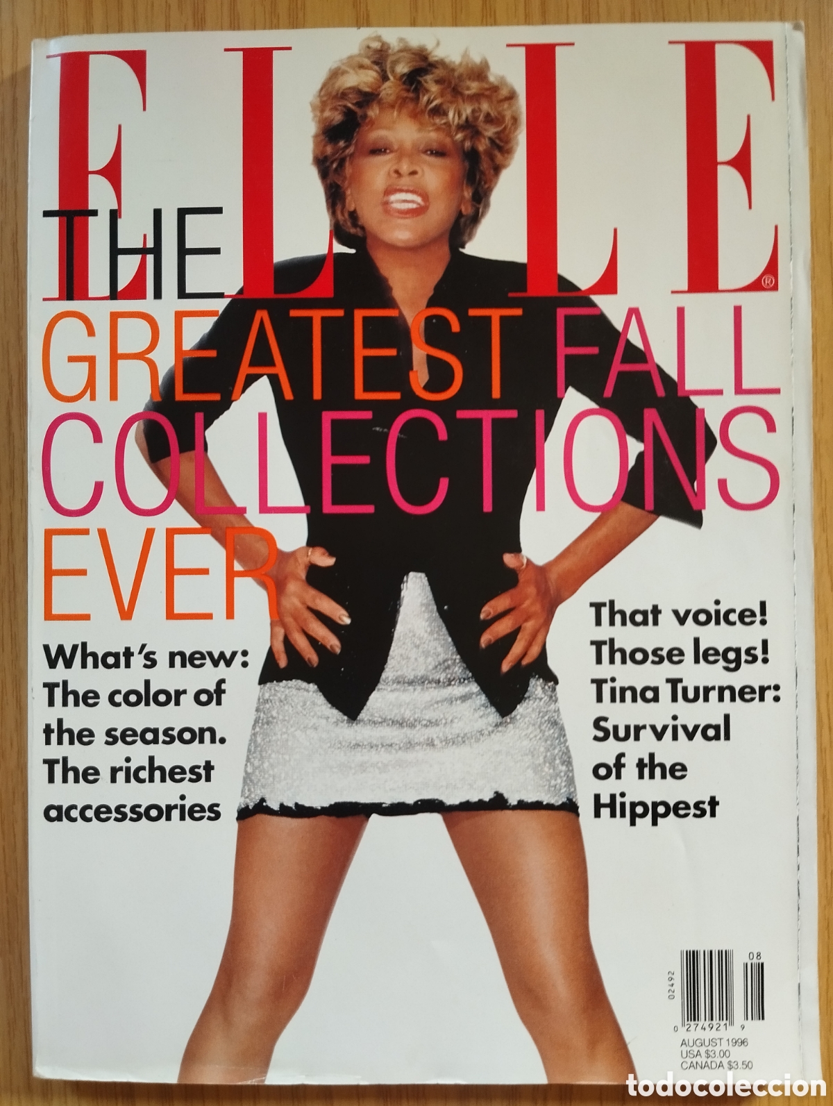 Revistas de m&uacute;sica: Tina Turner - revista Elle USA agosto 1996